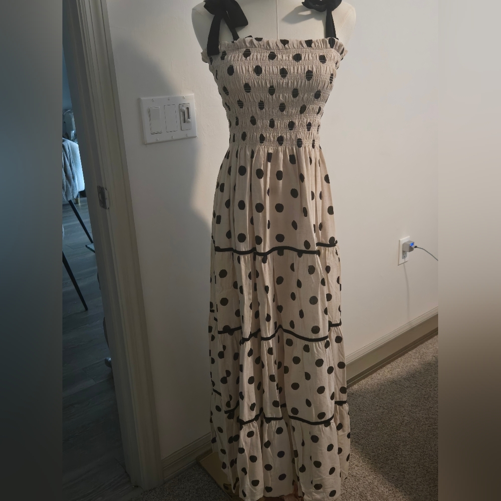 Polka Dot Maxi Dress
